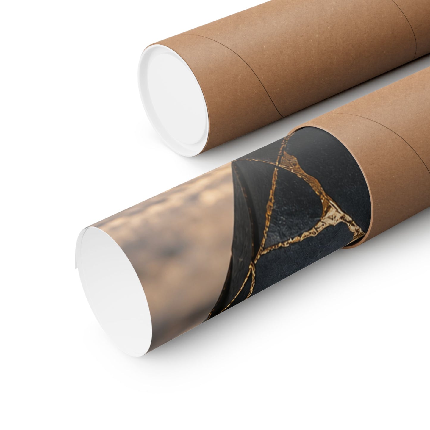 Paper Fold Gold Repair Wall Art Print | Resilient Kintsugi Art