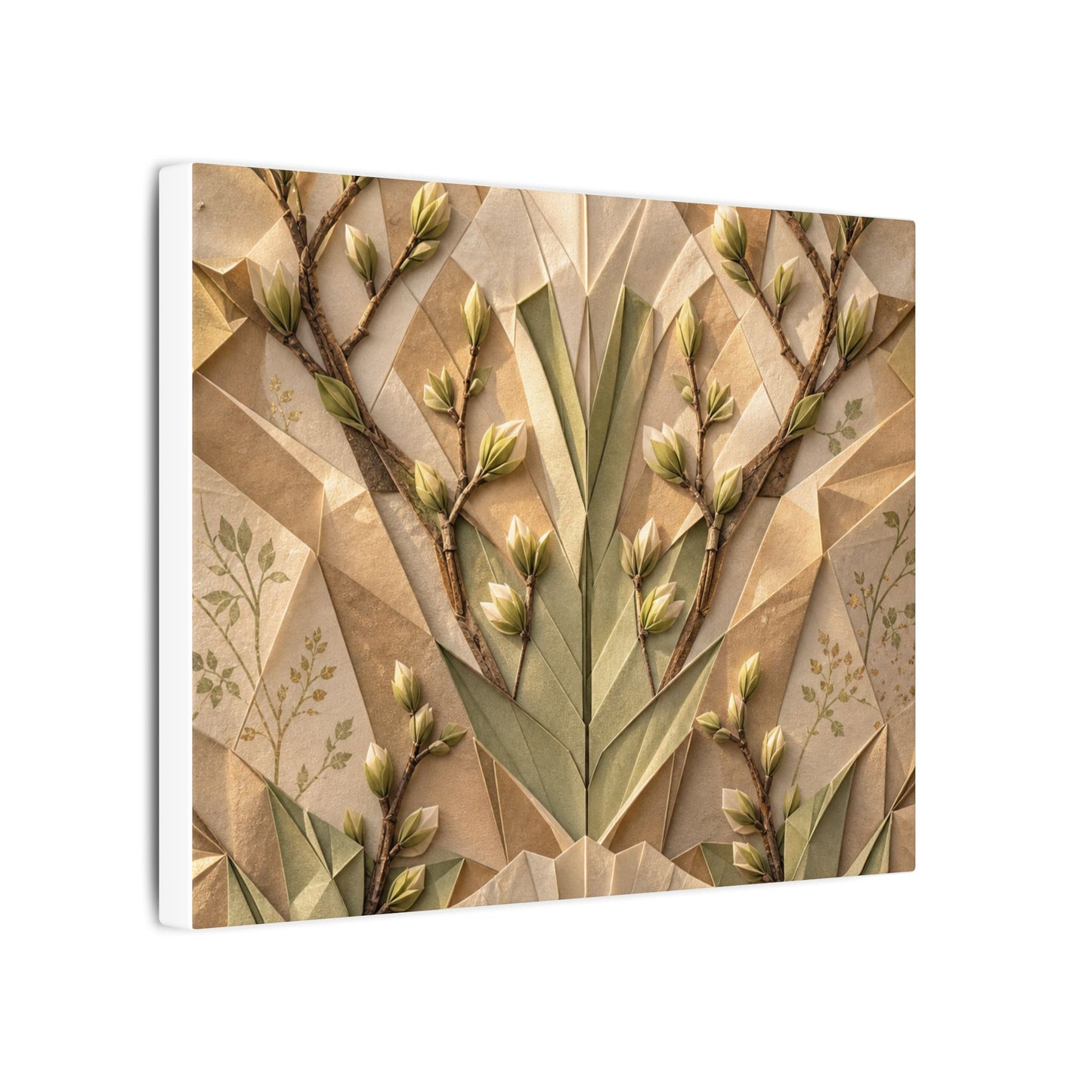Kanso Paper Fold Canvas Art - Japandi Japanese Pattern