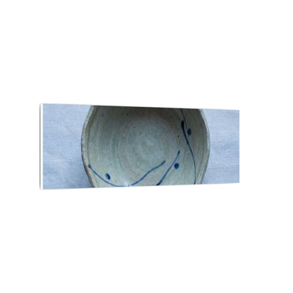 Spring Ceramic Bowl Minimal Line Canvas Art | Warm Decor