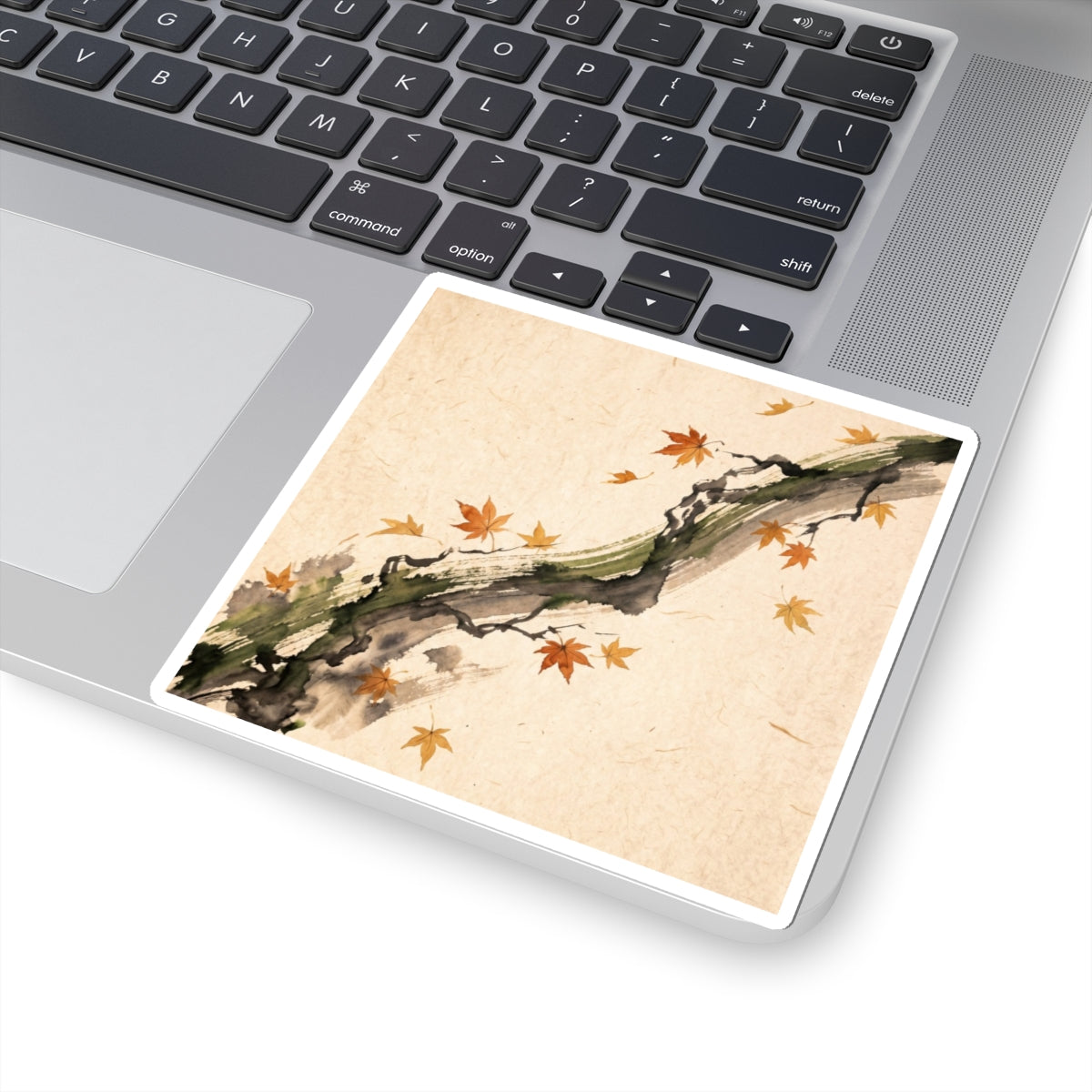 Ink Brushstroke Ukiyo E Inspired Sticker | Tranquil Zen Art