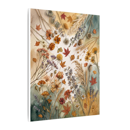 Dried Flowers Canvas Art | Autumn Japandi Watercolor Art