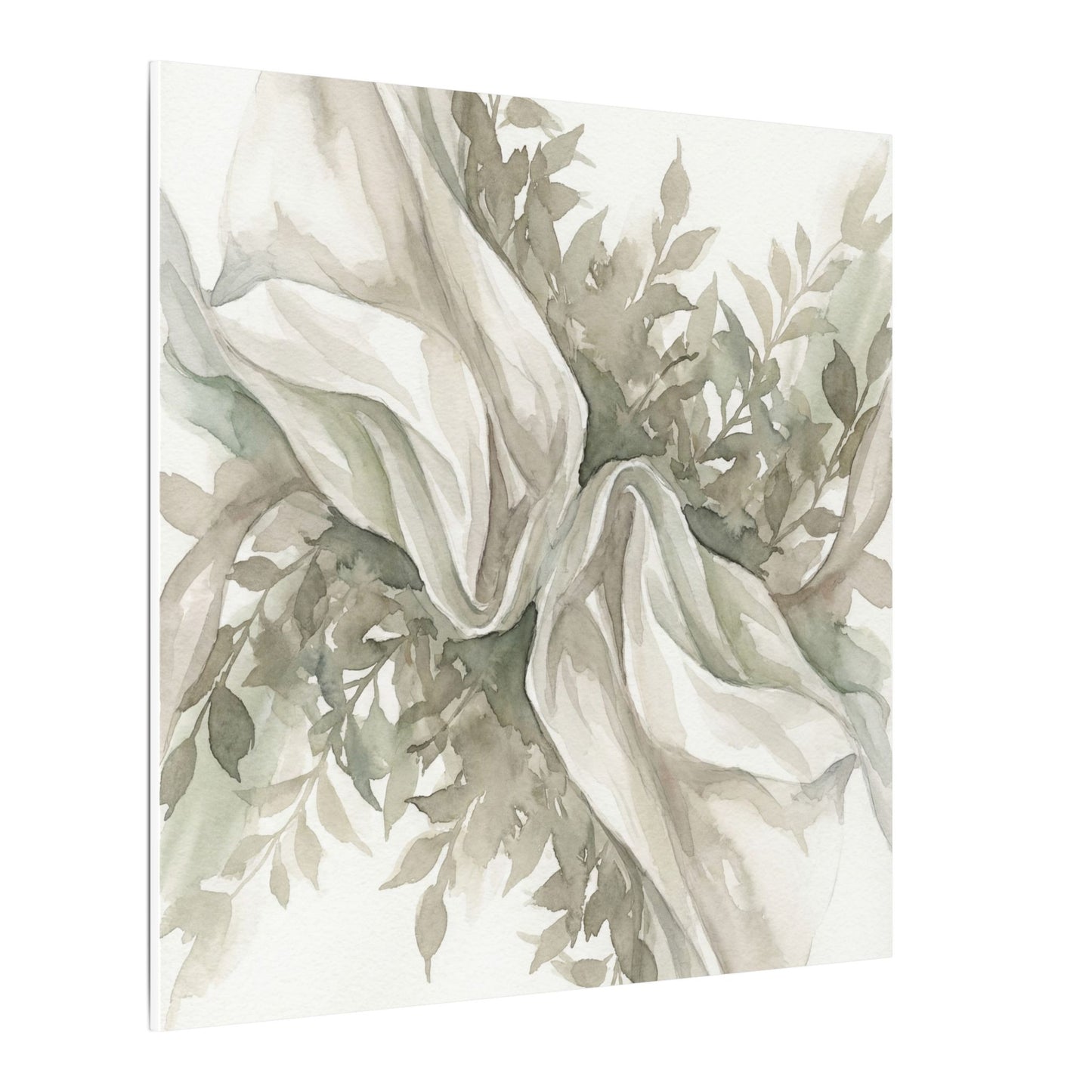 Summer Silk Drape Watercolor Canvas Art | Cozy Decor