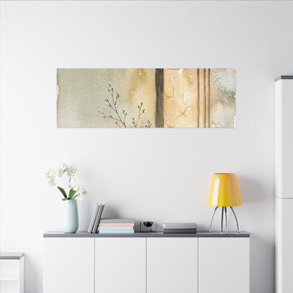 Ma Shoji Screen Canvas Art - Japandi Watercolor