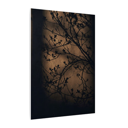 Dark Japandi Shadow Play in Golden Hour | Shadow Zen Canvas Art