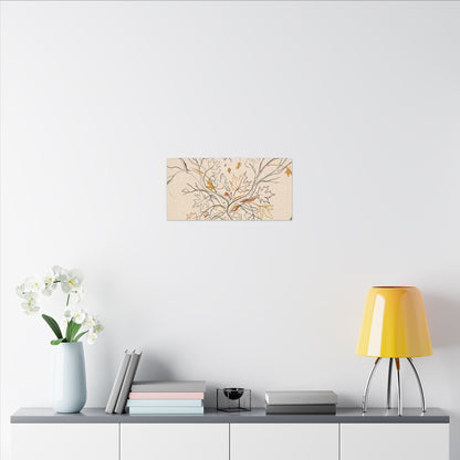 Warm Shadow Play Canvas Art - Minimal Line Japandi