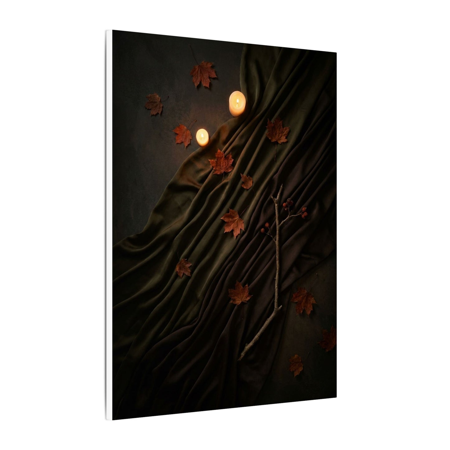 Autumn Silk Drape Moody Minimal Canvas Art | Moody Decor