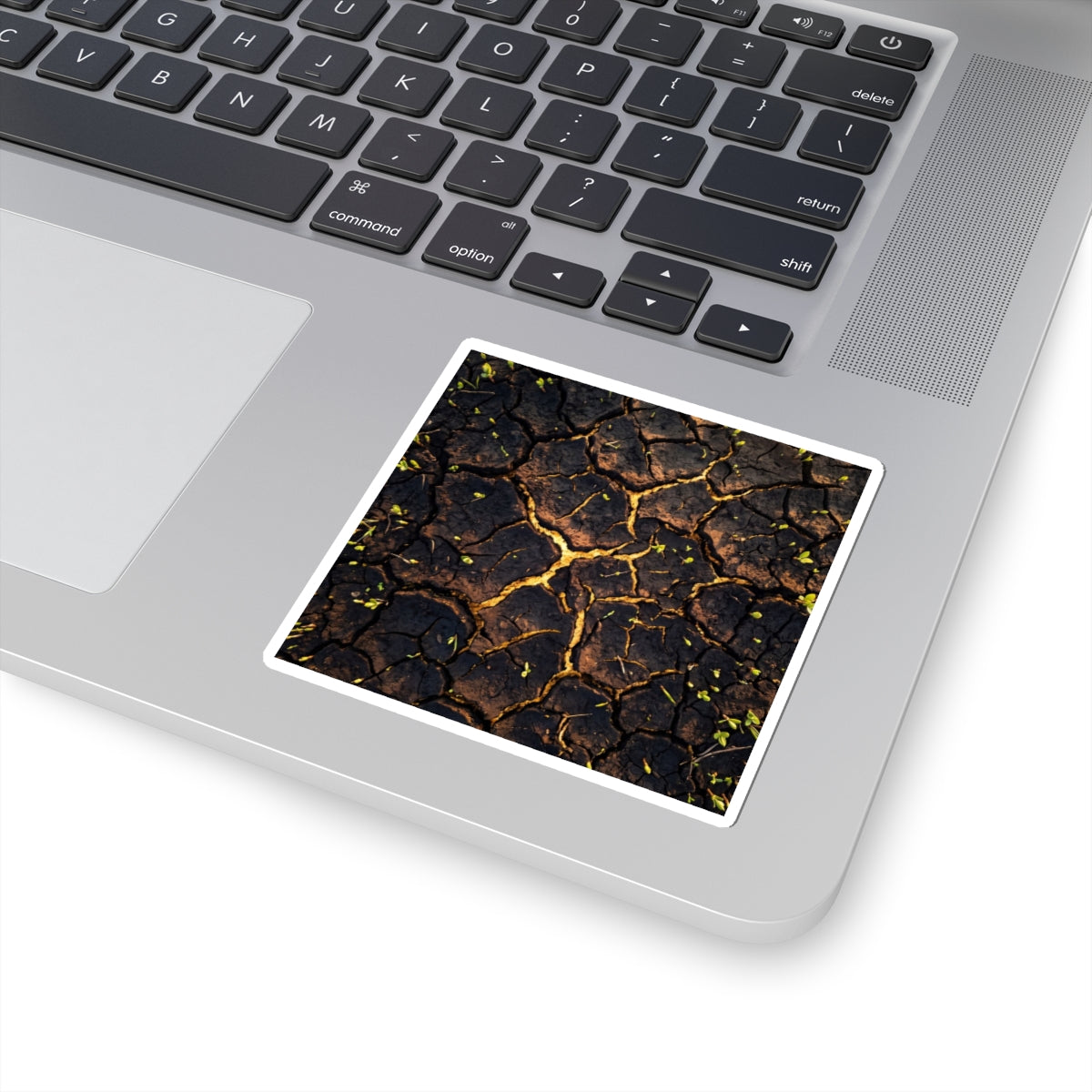 Golden Hour Cracked Earth Sticker - Dark Japandi Seijaku