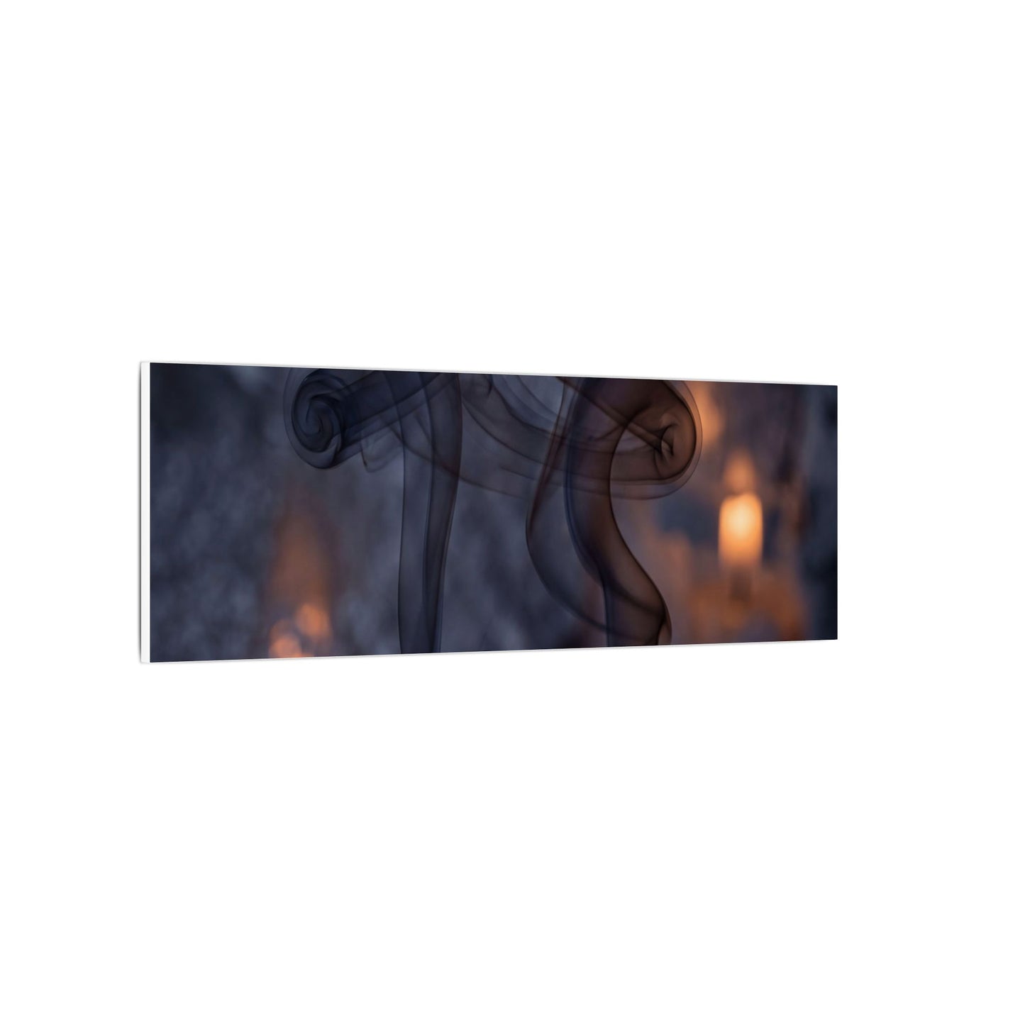 Incense Smoke Winter Canvas Art | Dark Japandi Sophisticated Design