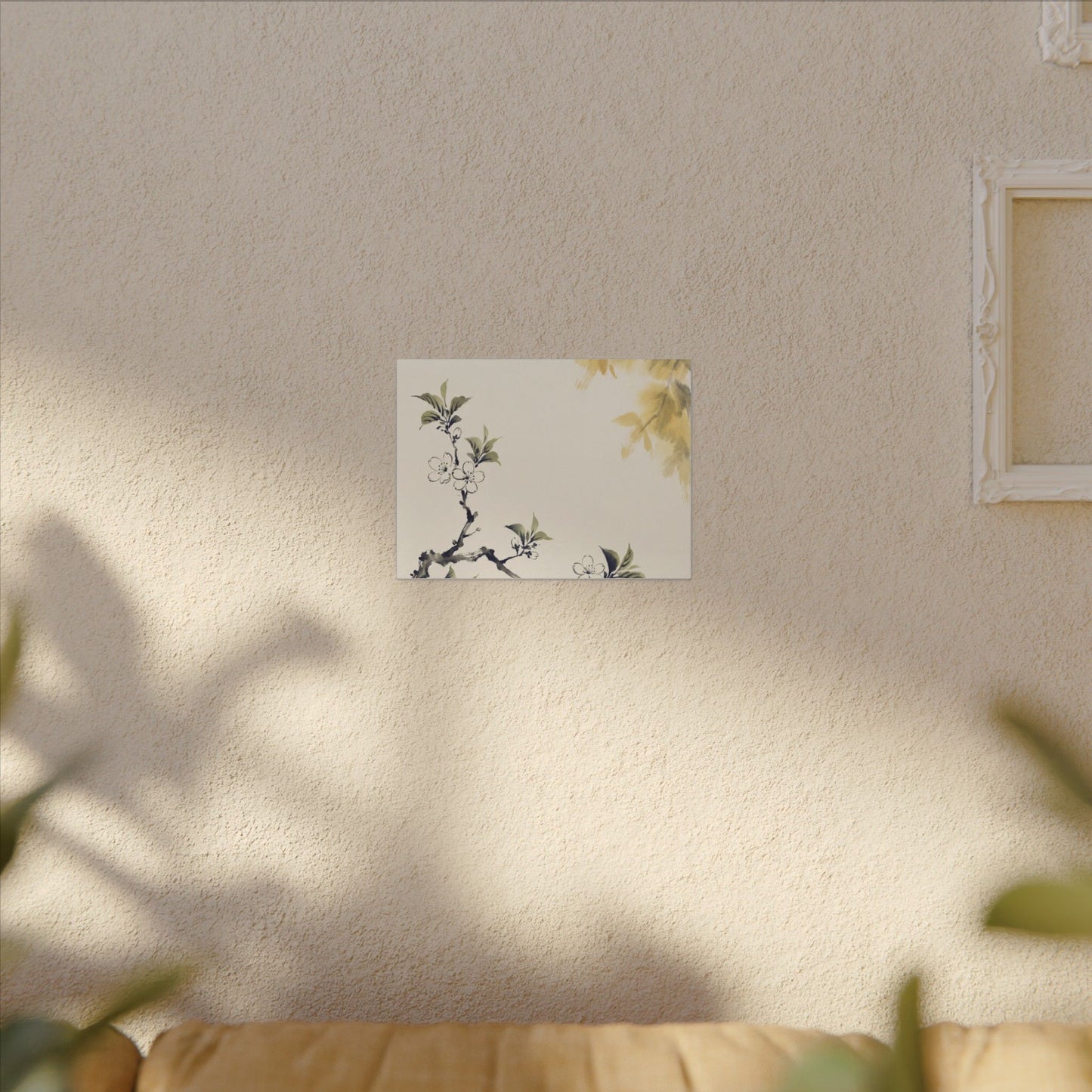 Kanso Cherry Blossom Canvas Art - Zen Sumi E