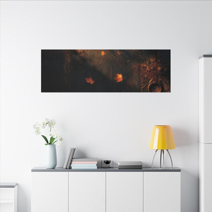 Dark Japandi Rust Patina in Golden Hour | Shadow Zen Canvas Art
