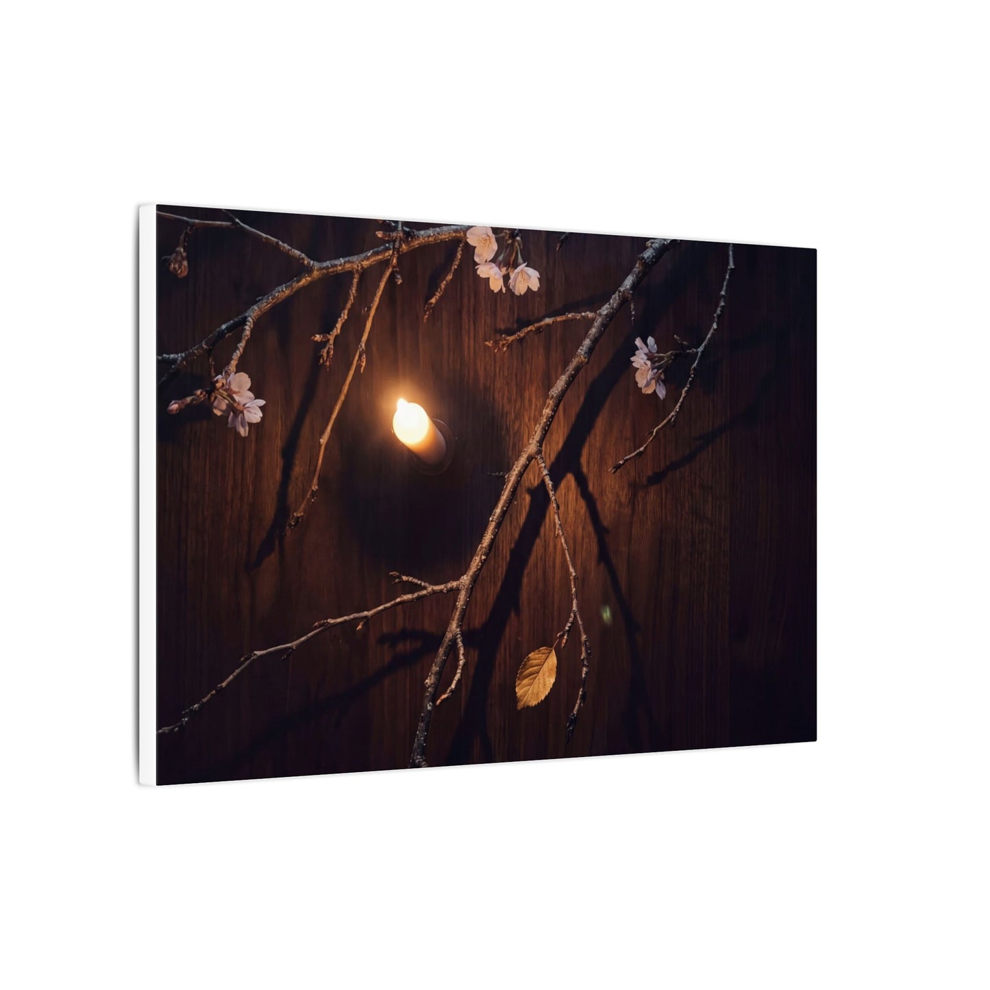 Datsuzoku Cherry Blossom Canvas Art - Dark Japandi Moody Minimal