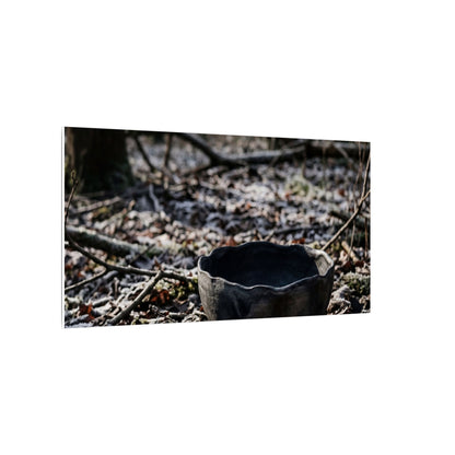 Dappled Ceramic Bowl Canvas Art - Dark Japandi Kanso