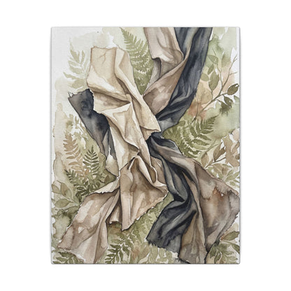 Silk Drape Summer Canvas Art | Japandi Cozy Design
