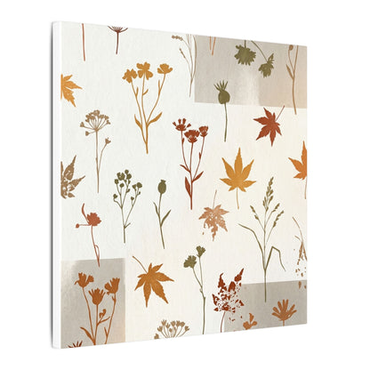 Autumn Dried Flowers Japanese Pattern Canvas Art | Elegant Decor