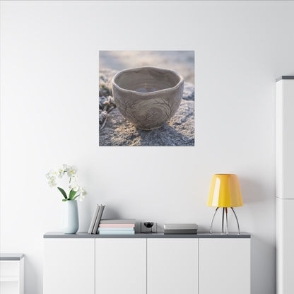 Seijaku Ceramic Bowl Canvas Art - Japandi Japanese Pattern