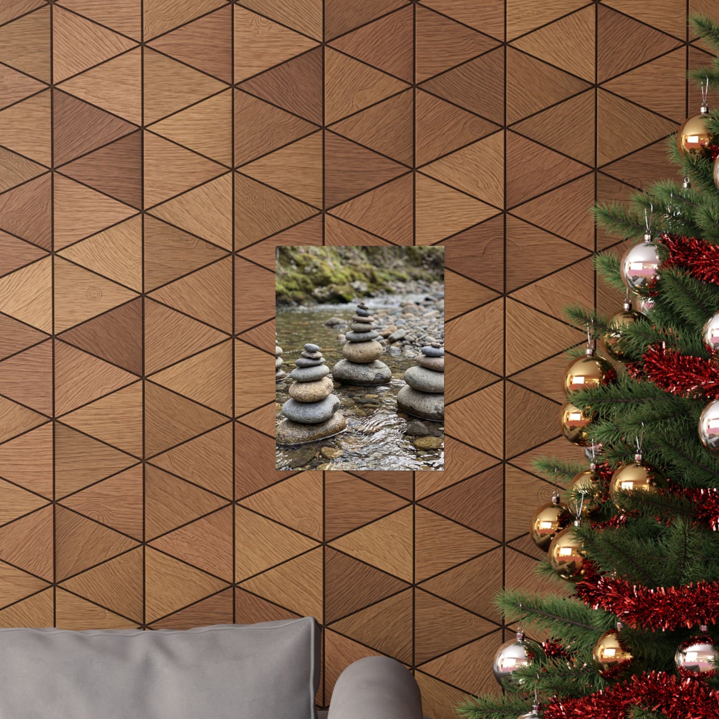 Bamboo Grove Winter Wall Art Print | Zen Peaceful Design