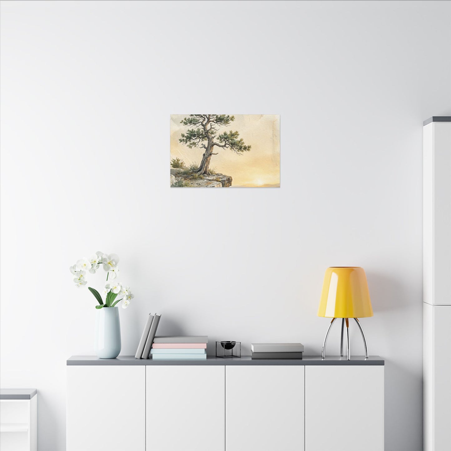 Pine Tree Canvas Art | Summer Japandi Texture Art