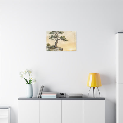 Pine Tree Canvas Art | Summer Japandi Texture Art
