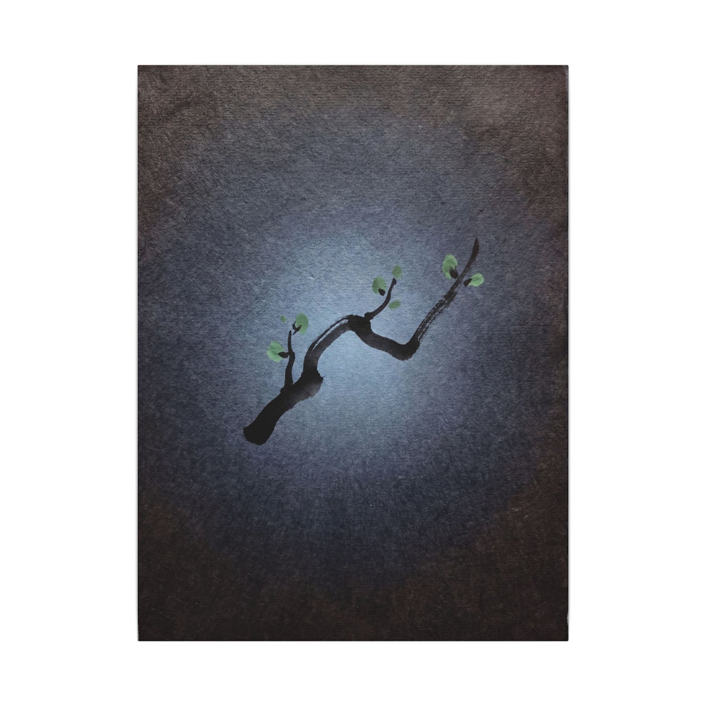 Ink Brushstroke Canvas Art | Spring Dark Japandi Moody Minimal Art