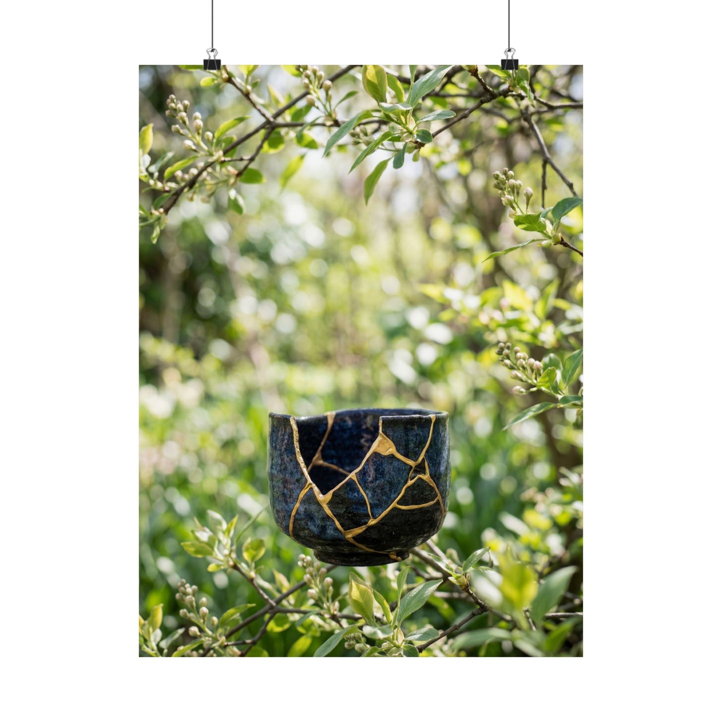 Kintsugi Broken Pottery in Dappled | Broken Beauty Wall Art Print Art Print