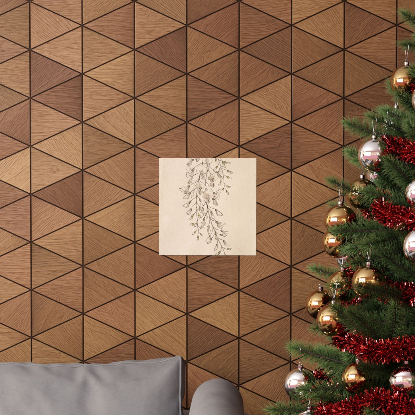 Golden Hour Wisteria Wall Art Print - Japandi Seijaku