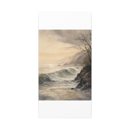 Ocean Wave Spring Canvas Art | Japandi Elegant Design