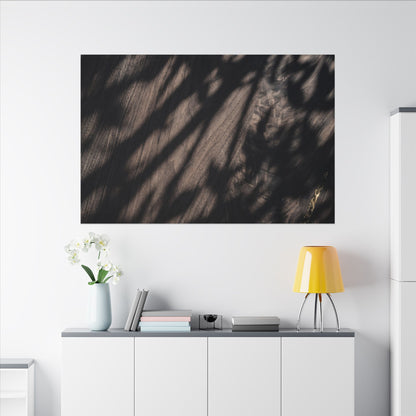 Shadow Play Summer Canvas Art | Dark Japandi Moody Design
