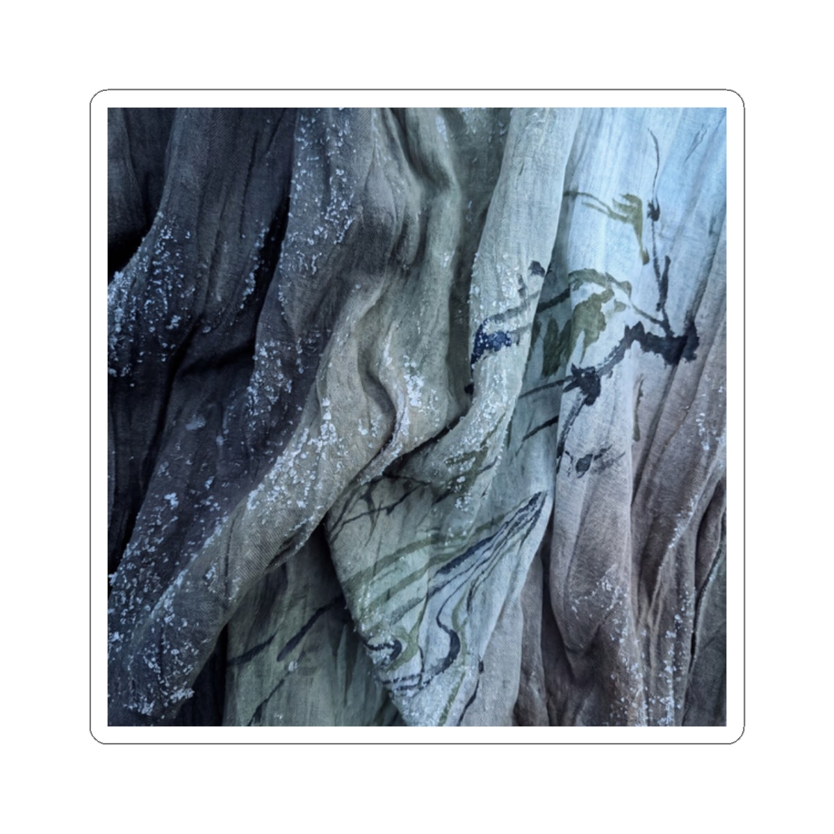 Japandi Silk Drape in Moonlight | Japanese Pattern Sticker