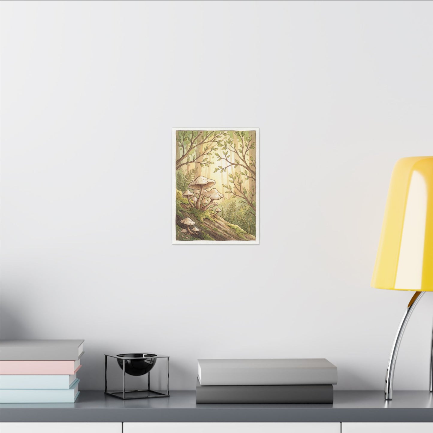 Spring Wild Mushrooms Mushroom Illustration Canvas Art | Cozy Decor