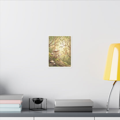 Spring Wild Mushrooms Mushroom Illustration Canvas Art | Cozy Decor