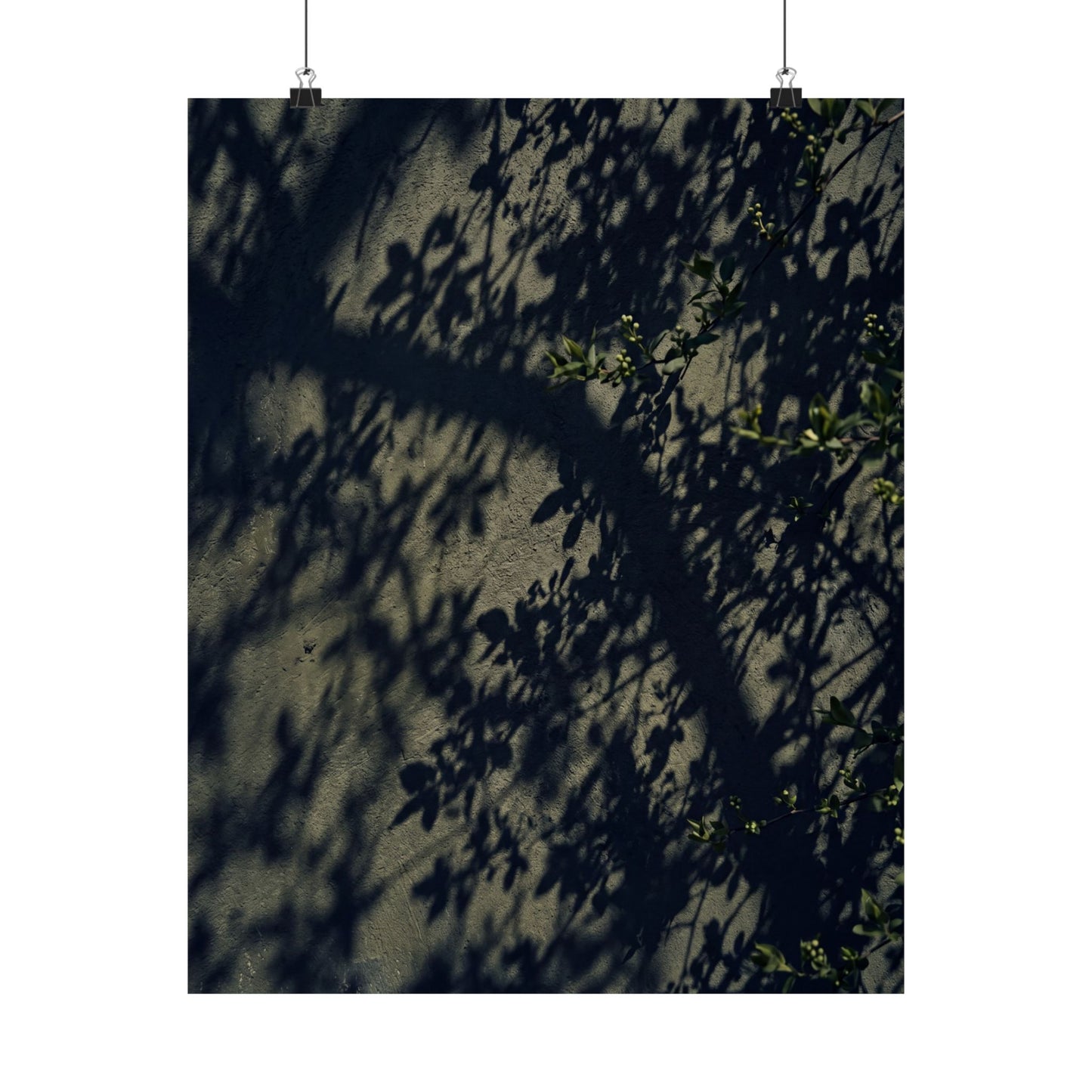 Shadow Play Moody Minimal Wall Art Print | Atmospheric Dark Japandi Art