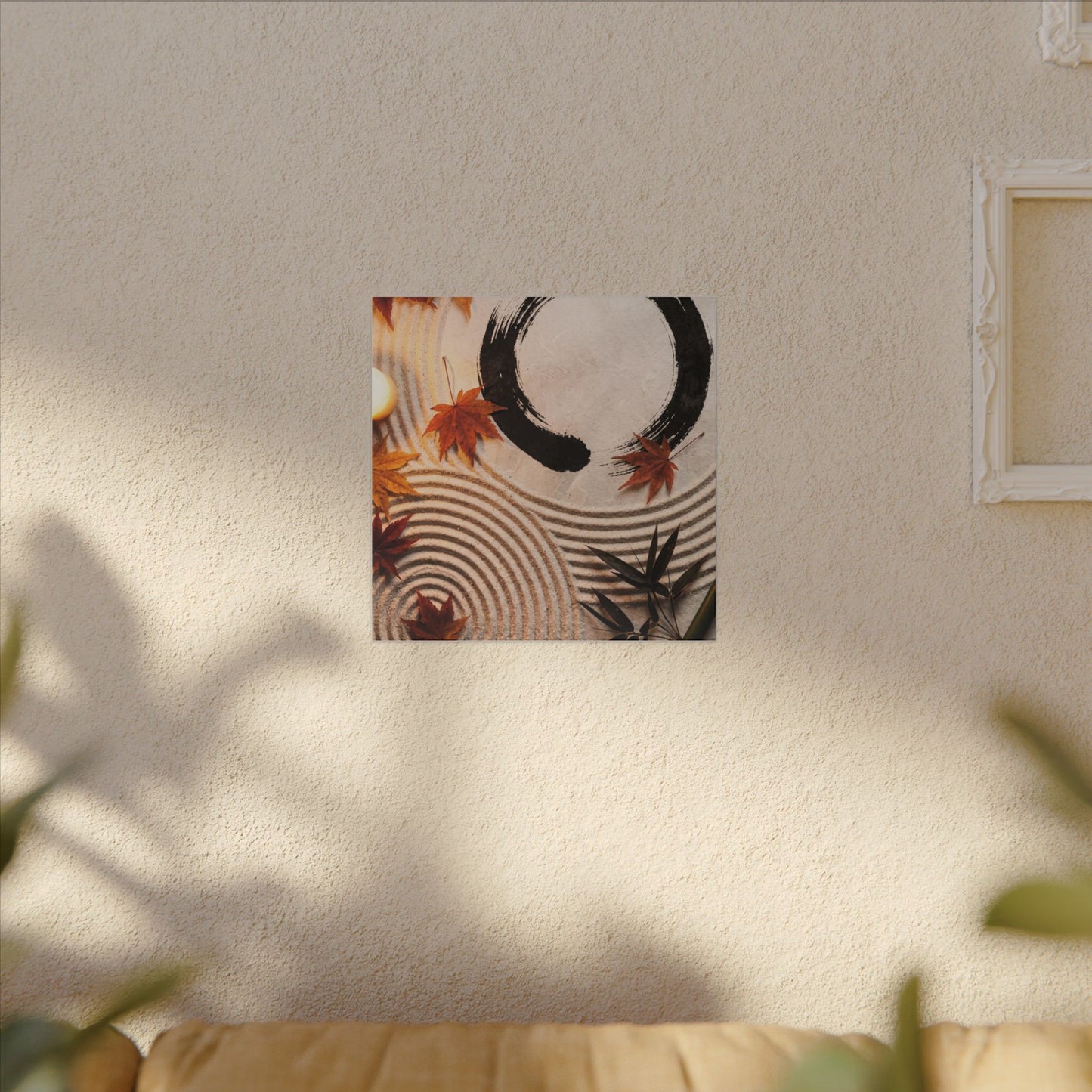 Tranquil Rock Garden Canvas Art - Enso Zen