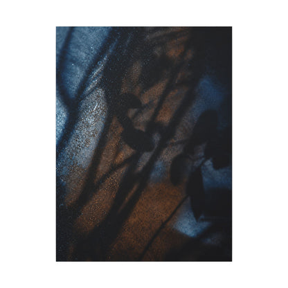 Moonlight Shadow Play Canvas Art - Dark Japandi Ma