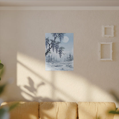 Seijaku Wisteria Canvas Art - Zen Sumi E