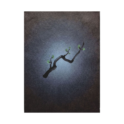Ink Brushstroke Canvas Art | Spring Dark Japandi Moody Minimal Art