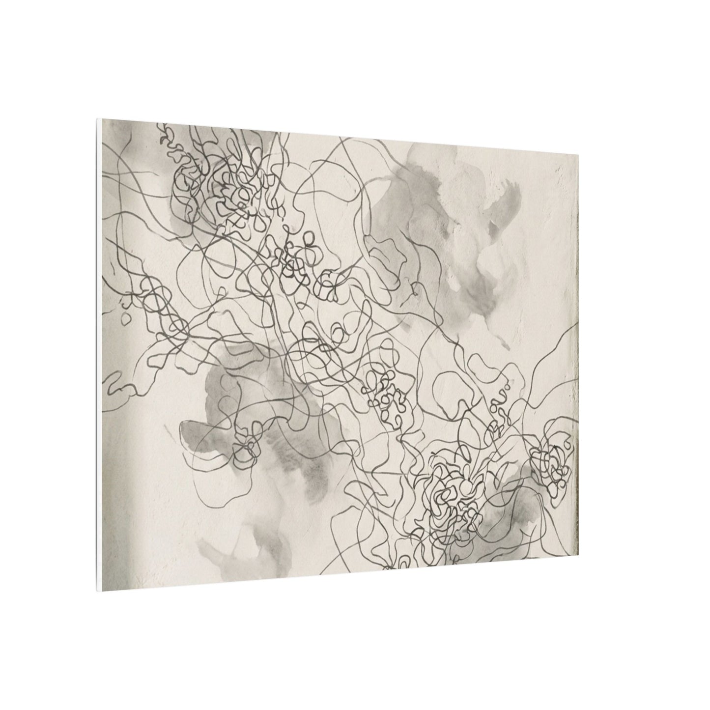 Shadow Play Spring Canvas Art | Dark Japandi Sophisticated Design