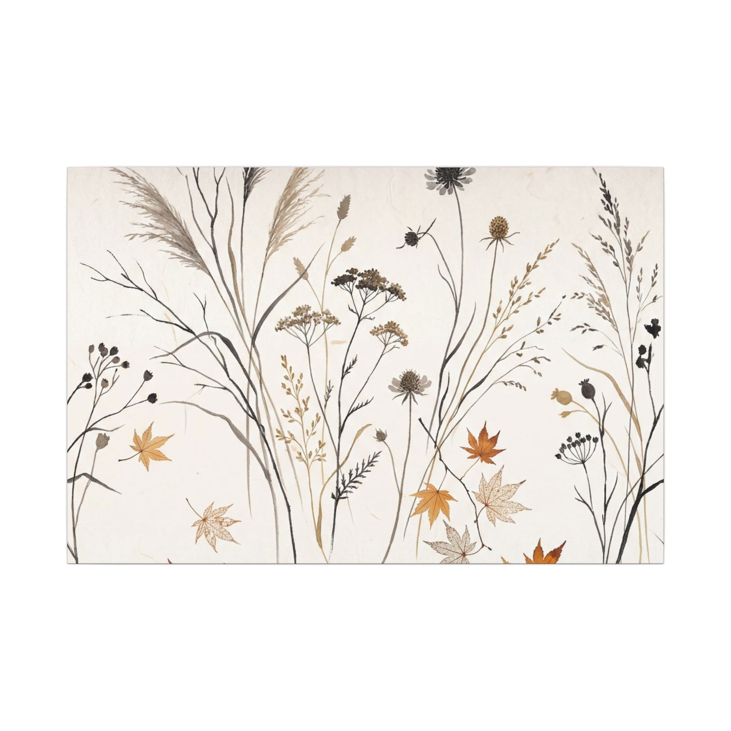 Dawn Dried Flowers Canvas Art - Japandi Kanso