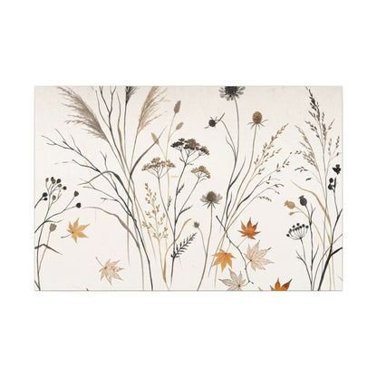 Dawn Dried Flowers Canvas Art - Japandi Kanso