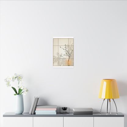 Shoji Screen Spring Canvas Art | Japandi Cozy Design