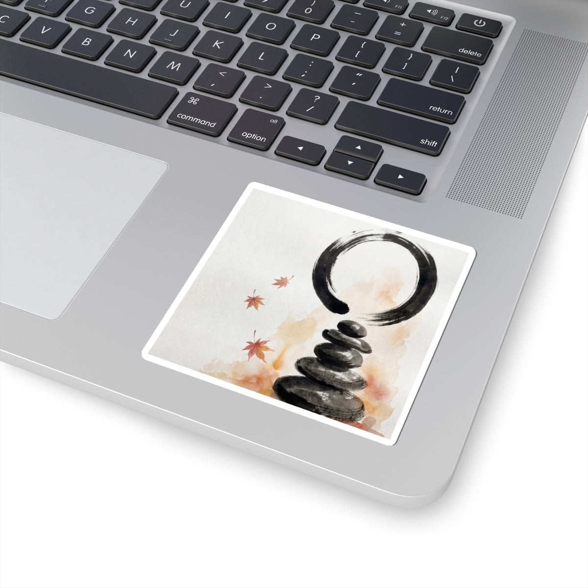 River Stones Sticker | Autumn Zen Enso Art Art Print