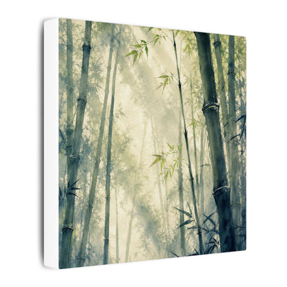 Bamboo Grove Spring Canvas Art | Zen Serene Design