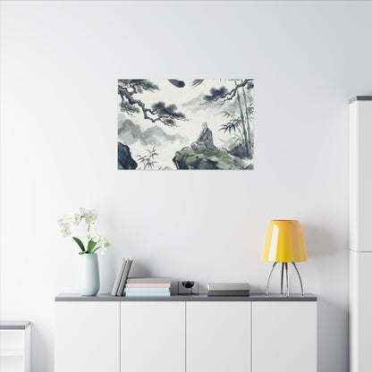 Zen Sumi-e Canvas Art