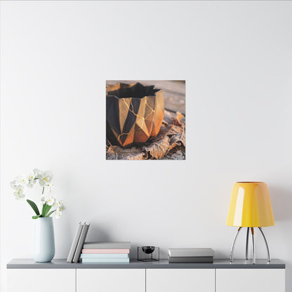 Paper Fold Gold Repair Canvas Art | Philosophical Kintsugi Art