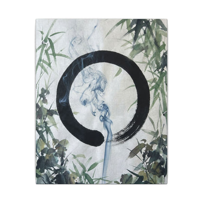 Zen Incense Smoke in Moonlight | Enso Canvas Art