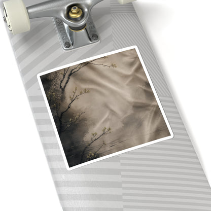 Silk Drape Sticker | Spring Japandi Japanese Pattern Art