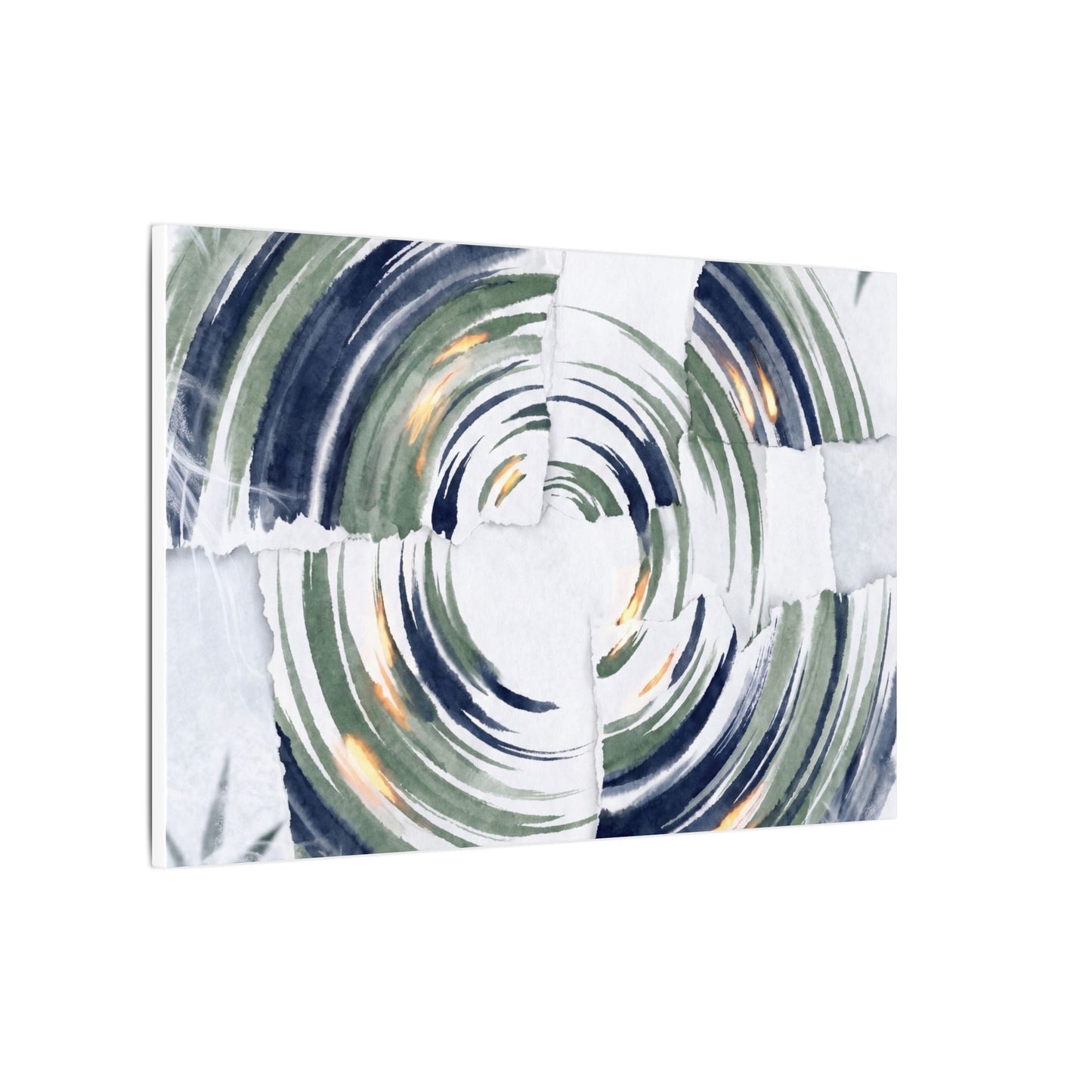 Winter Water Ripple Sumi E Canvas Art | Peaceful Decor