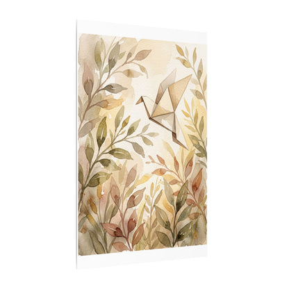 Fukinsei Paper Fold Canvas Art - Japandi Watercolor