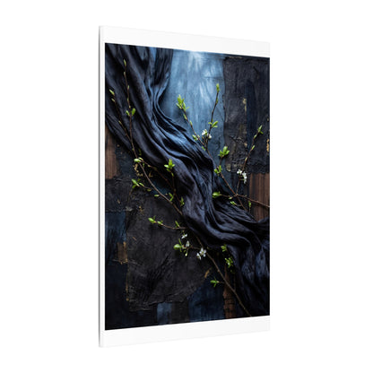 Spring Silk Drape Dark Texture Canvas Art | Atmospheric Decor