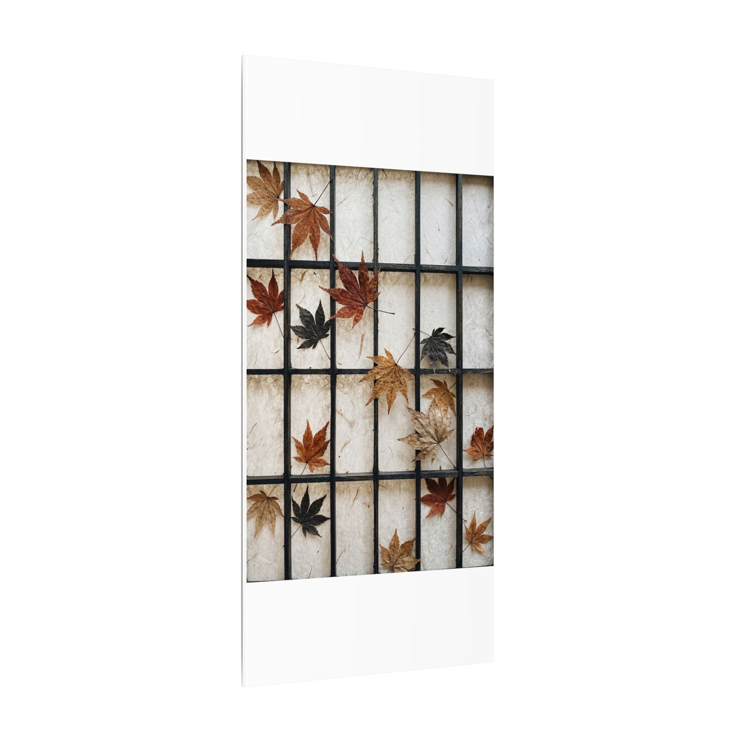 Japandi Shoji Screen in Overcast | Texture Canvas Art