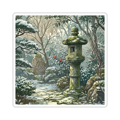 Datsuzoku Stone Lantern Sticker - Japandi Japanese Pattern